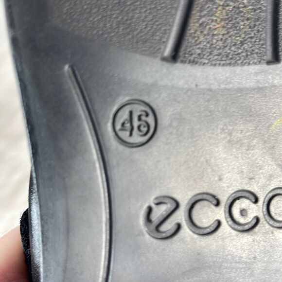 Ecco Black Leather Fisherman Style Shoes Sz‎ 46/US 12.5